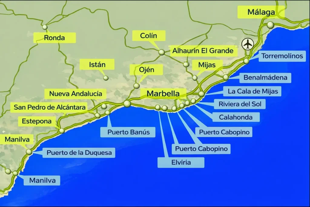 car inspection areas Spain, AutoGuard Spain service areas Costa del Sol